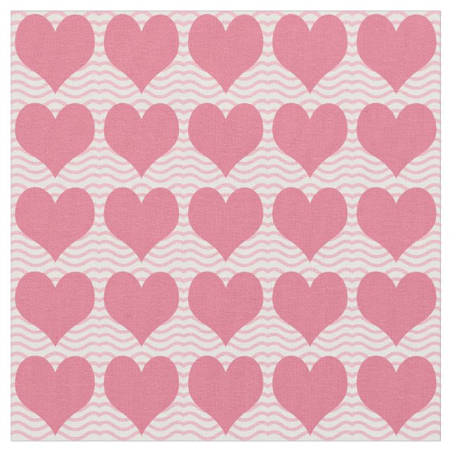 Pink Hearts Pattern Stoff (Nahaufnahme)