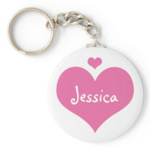 Pink Hearts - Personalisierter Mädchenname Schlüss