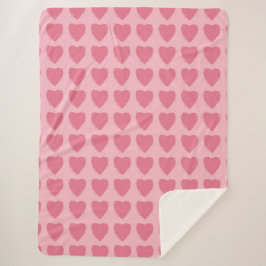 Pink Hearts Seamless Pattern Sherpadecke