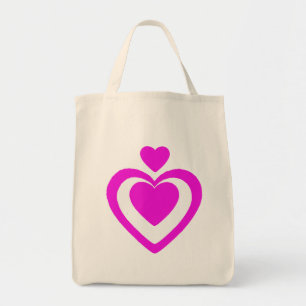 PINK HEARTS Valentinstag Tragetasche