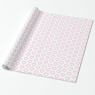 Pink Hearts Wrapping Paper Geschenkpapier