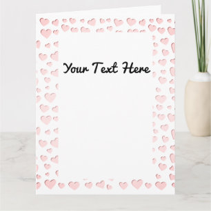 Pink Heft Form Imitate Papier ausschneiden Karte a