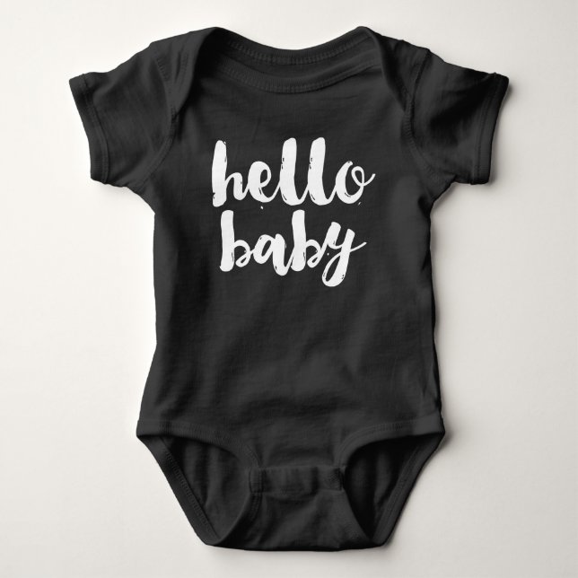 Pink Hello Baby Girl Sports Romper Baby Strampler (Vorderseite)