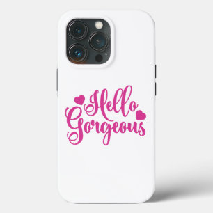 Pink Hello Gorgeous Zitat Case-Mate iPhone Hülle