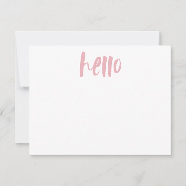 PINK HELLO| Personalisierte Stationierung Einladung (Vorderseite)