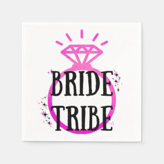Pink Hens Party Bachelorette Ring Bride Stamm Serviette