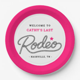Pink Her Last Rodeo Bachelorette Party Pappteller