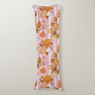 Pink Herbstleaves and Acorns Pattern - Fall Seitenschläferkissen