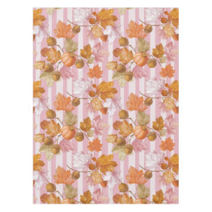 Pink Herbstleaves and Acorns Pattern - Fall Tischdecke