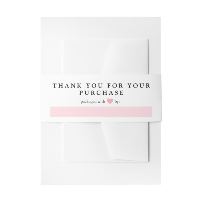 Pink Herzlichen Dank für die Bestellung durch Einl Einladungsbanderole (Vorderseite Beispiel)