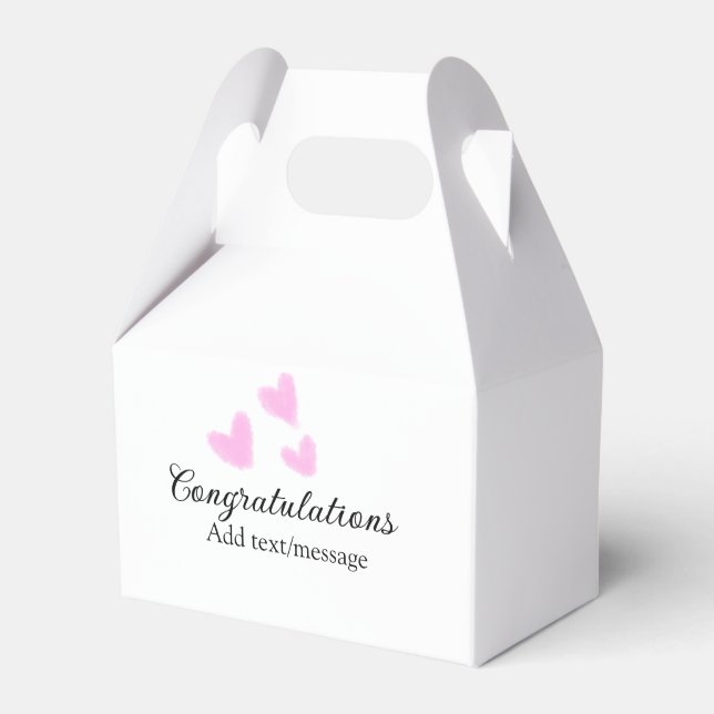 Pink Herzlichen Glückwunsch Abschluss Aquarell Geschenkschachtel (Vorderseite)
