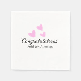 Pink Herzlichen Glückwunsch Abschluss Aquarell Serviette