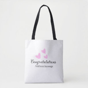 Pink Herzlichen Glückwunsch Abschluss Aquarell Tasche