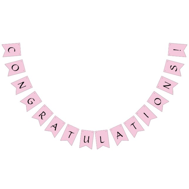 Pink Herzlichen Glückwunsch Wimpelkette (Alle)