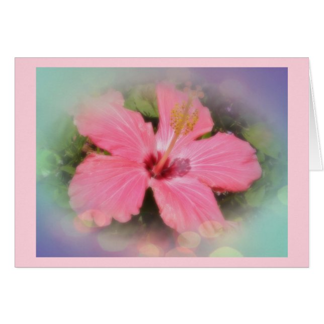 Pink Hibiscus Flower (Vorderseite (Horizontal))