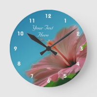Pink Hibiscus Flower Personalized