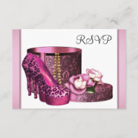 Pink High Heel Schuhe Frauen Leopard 50. Geburtsta