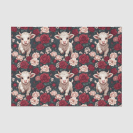 Pink Highland Cow Yarn Rose Seidenpapier