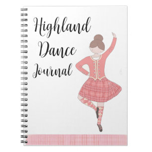 Pink Highland Dancer Journal Notizblock