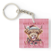 Pink-Highland Kuh-Niedlich Kuh-Weihnachtsmooey