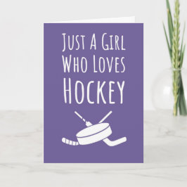 Pink Hockey Cards für Mädchen für Kinder für ihren Karte