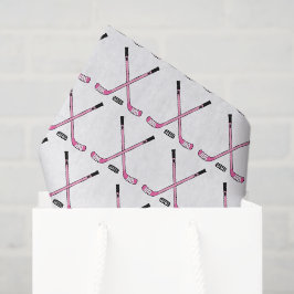 Pink Hockey Sticks und Puck Baby Girl Seidenpapier