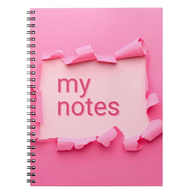 Pink Hole Spiral My Notes Notebook Notizblock (Vorderseite)