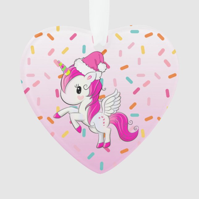 Pink Holiday Unicorn et Sprnkings Noël (devant)