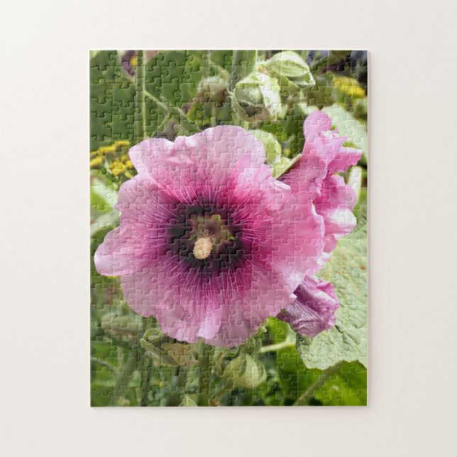 PINK HOLLYHOCK BLUME (Vertikal)