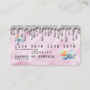 Pink Holograph Unicorn Kreditkarte fügen Sie Ihr L Visitenkarte