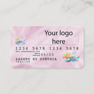 Pink Holograph Unicorn Kreditkarte fügen Sie Ihr L Visitenkarte