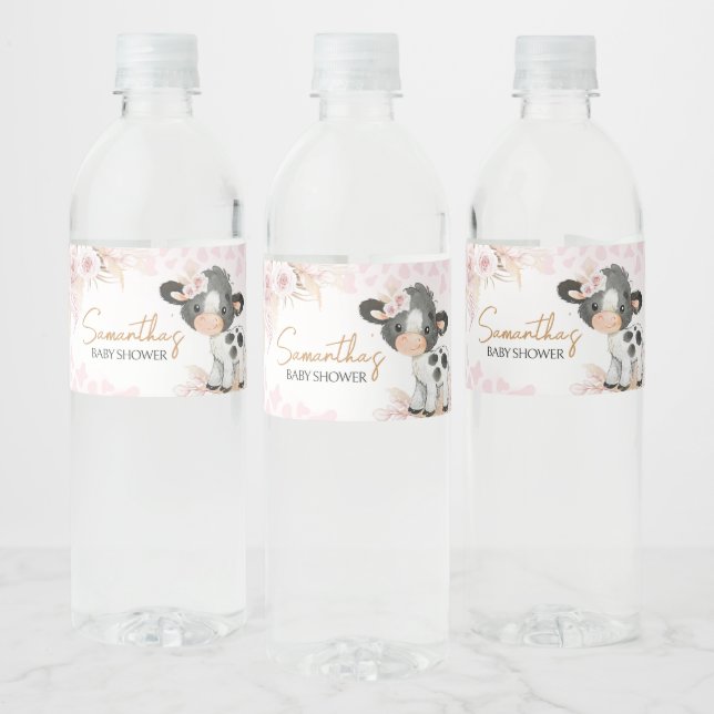 Pink Holy Cow Baby Dusche (Flaschen)