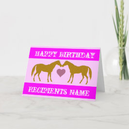 Pink Horse Geburtstagskarte Karte