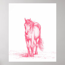 Pink Horse Sketch