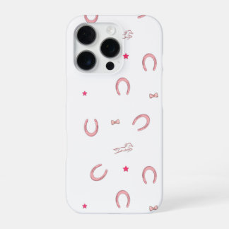 Pink Horseshoe Horse Girl Phone Case iPhone 16 Pro Hülle