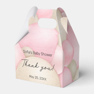 Pink Hot Air Ballon Babydusche Geschenkschachtel