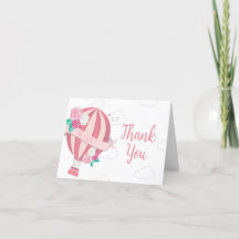 Pink Hot Air Ballon Girl Babydusche