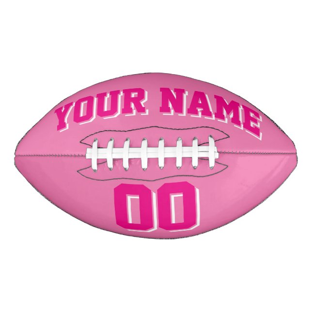 PINK-HOT-PINK UND WEISS-Fußball Football (Vorderseite)
