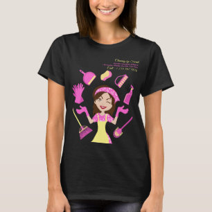 Pink House Reinigungsdienst Janitorial Daily T-Shirt