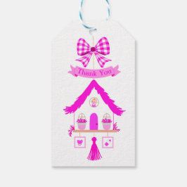 Pink House Vielen Dank für Ihr Baby Dusche Geschenkanhänger