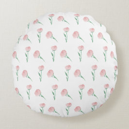 Pink Hübsch Peonies Girls Zimmer Kleiderschrank Rundes Kissen