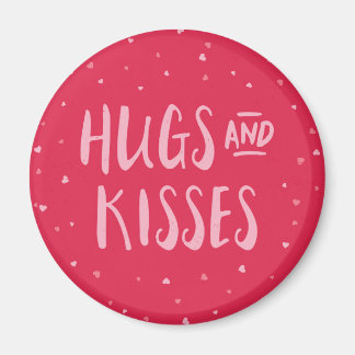 Pink Hugs und Kisses | Herz | Valentinstag Magnet
