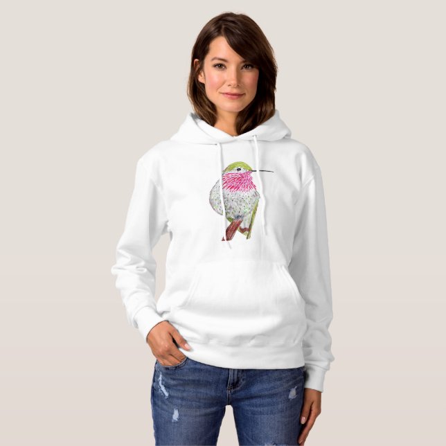 Pink Hummingbird  Hoodie (Vorne ganz)