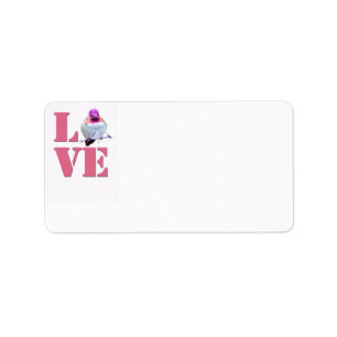 Pink Hummingbird LIEBE - Adressenbezeichnung Adressaufkleber