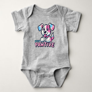 Pink Hund Animated Baby Bodysuit Strampler
