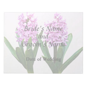 Pink Hyacinth Duo Hochzeitsprodukte Notizblock