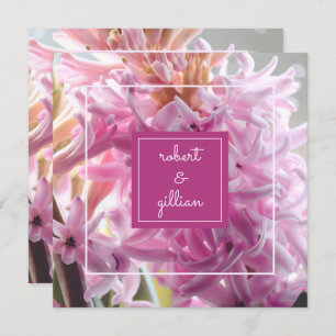 Pink Hyacinth Wedding Einladung