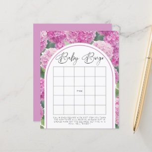 Pink Hydrangea Baby Dusche Baby Bingo Spiel