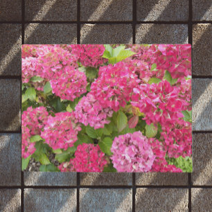 Pink Hydrangea Bloms Bloral Fußmatte