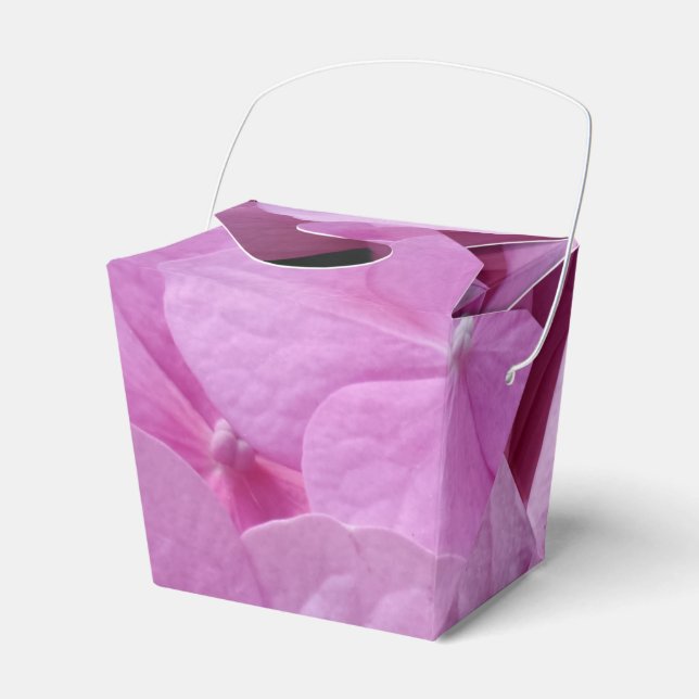 Pink Hydrangea Blume Abnehmen Gefälligkeitsbox Geschenkschachtel (Vorderseite)